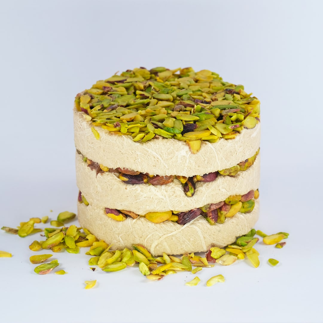 Bese Pistachio & Chocolate Halva Cake