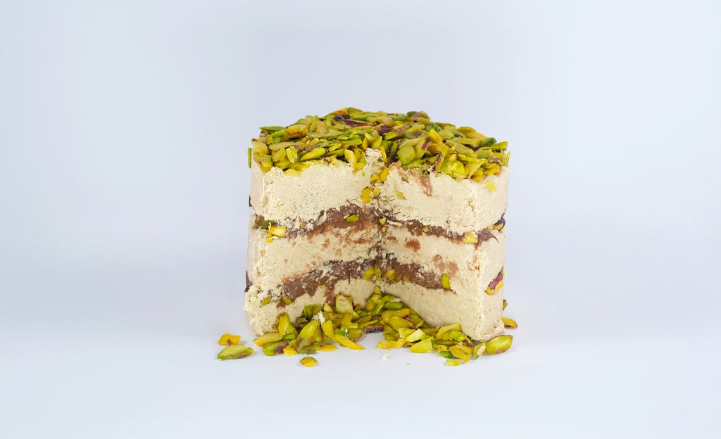 Bese Pistachio & Chocolate Halva Cake